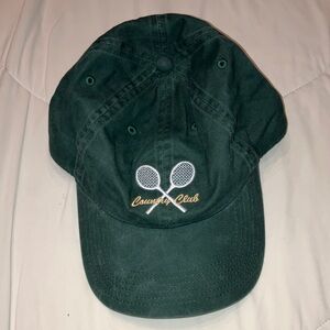 OTTO Dark Green Tennis Cap with Embroidered Rackets